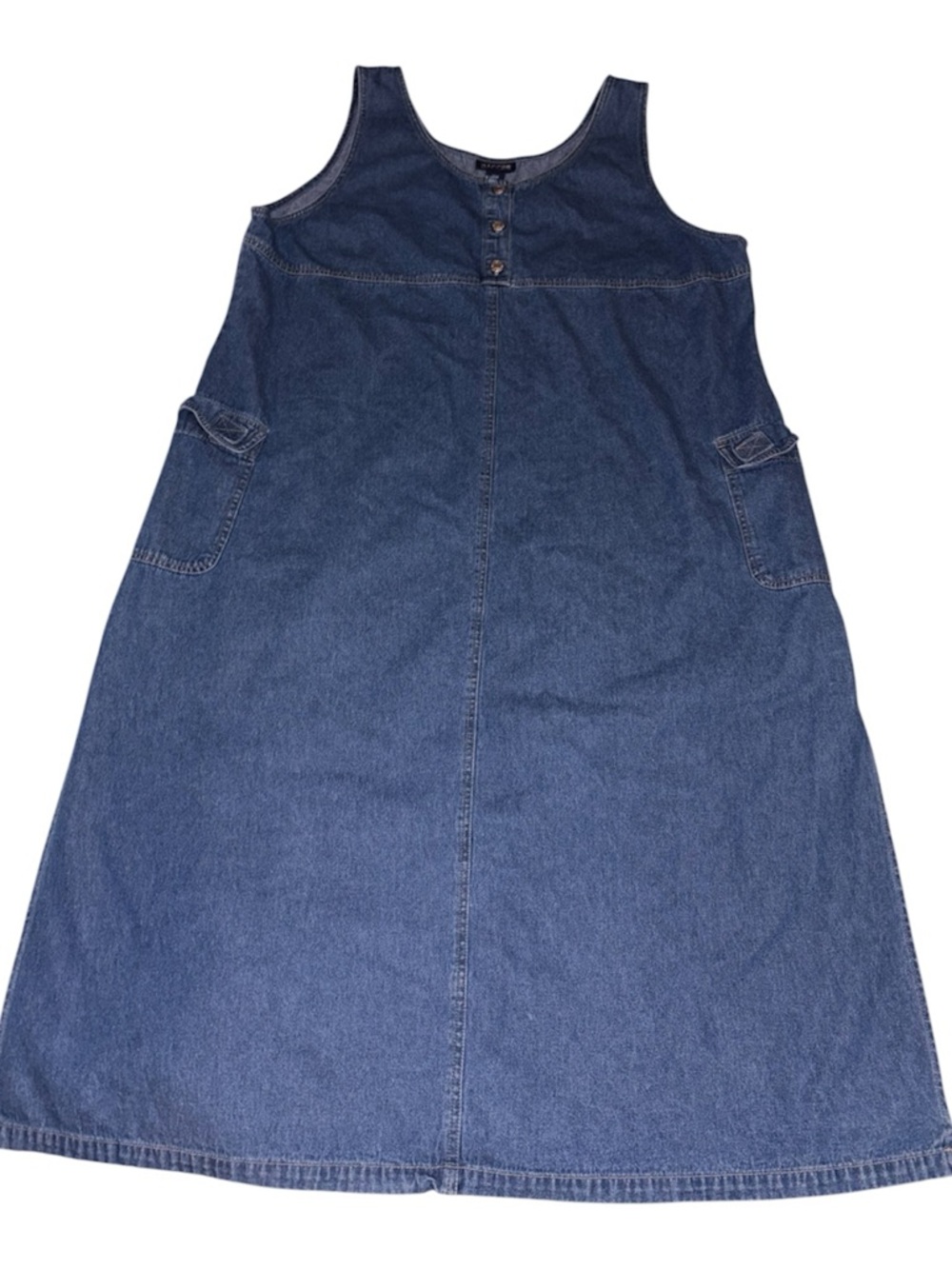 Vintage Cottagecore Baccini Denim A Line Maxi Dress Size 24W